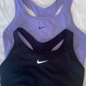 Two Nike Dri-Fit non-padded sports bras, Size XL